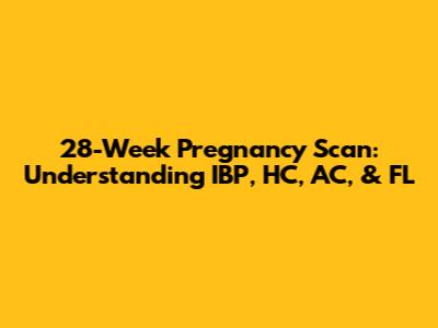 28-Week Pregnancy Scan: Understanding IBP, HC, AC, & FL