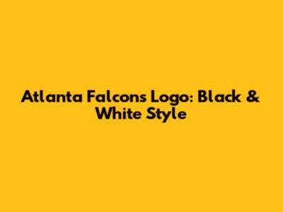 Atlanta Falcons Logo: Black & White Style