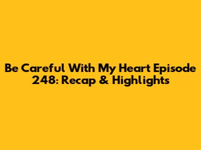Be Careful With My Heart Episode 248: Recap & Highlights