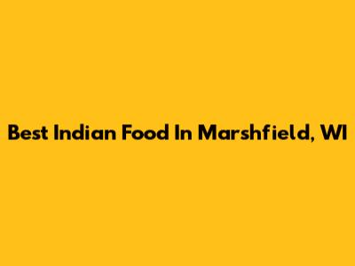 Best Indian Food In Marshfield, WI