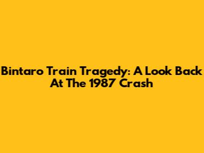 Bintaro Train Tragedy: A Look Back At The 1987 Crash