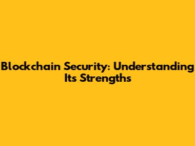 Blockchain Security: Understanding Its Strengths