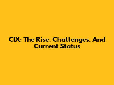 CIX: The Rise, Challenges, And Current Status