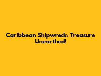 Caribbean Shipwreck: Treasure Unearthed!