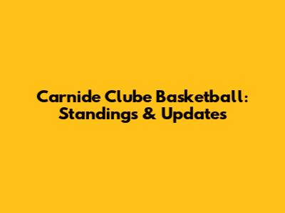 Carnide Clube Basketball: Standings & Updates