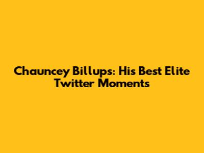 Chauncey Billups: His Best Elite Twitter Moments