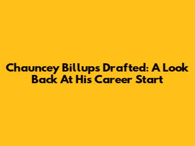 Chauncey Billups Drafted: A Look Back At His Career Start