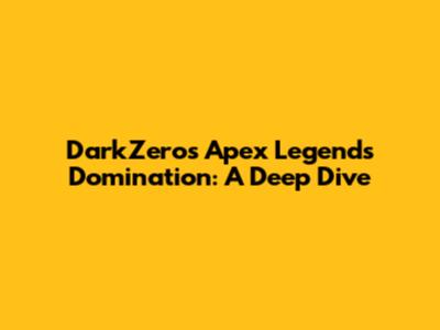 DarkZero's Apex Legends Domination: A Deep Dive