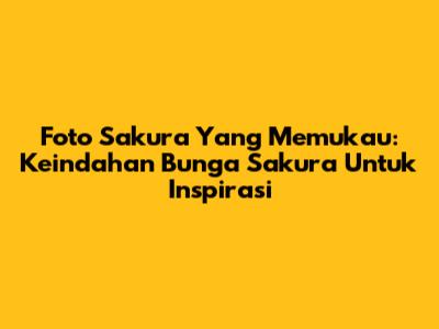 Foto Sakura Yang Memukau: Keindahan Bunga Sakura Untuk Inspirasi