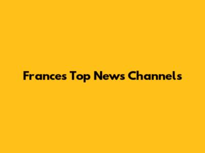 France's Top News Channels