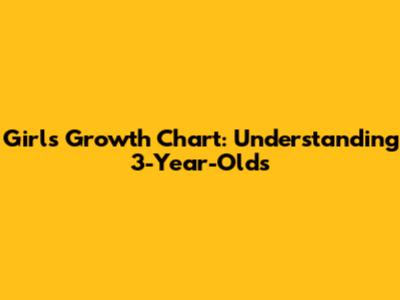 Girl's Growth Chart: Understanding 3-Year-Olds