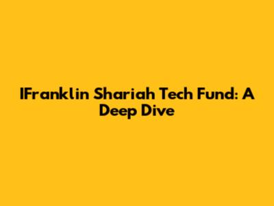 IFranklin Shariah Tech Fund: A Deep Dive