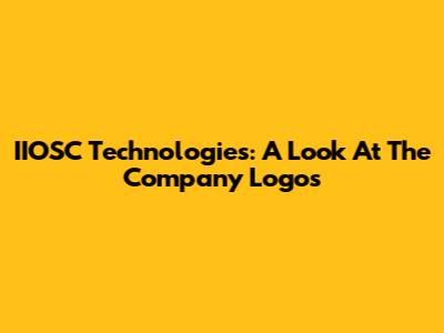 IIOSC Technologies: A Look At The Company Logos