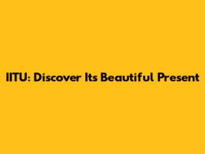 IITU: Discover Its Beautiful Present