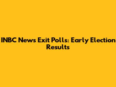 INBC News Exit Polls: Early Election Results