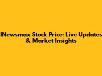 INewsmax Stock Price: Live Updates & Market Insights