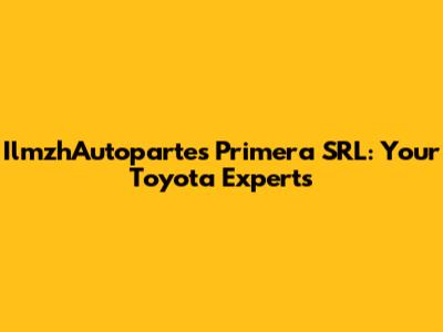 IlmzhAutopartes Primera SRL: Your Toyota Experts