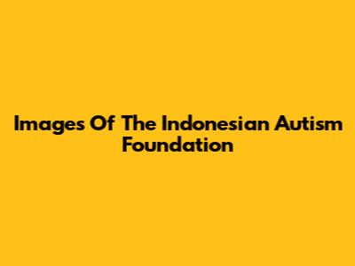 Images Of The Indonesian Autism Foundation