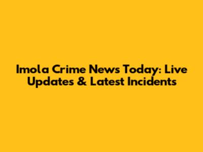 Imola Crime News Today: Live Updates & Latest Incidents