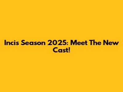 Incis Season 2025: Meet The New Cast!