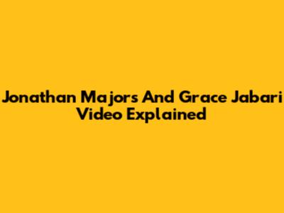 Jonathan Majors And Grace Jabari Video Explained