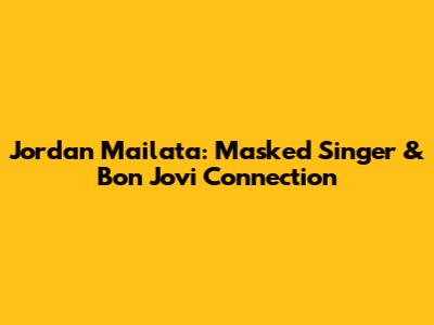 Jordan Mailata: Masked Singer & Bon Jovi Connection
