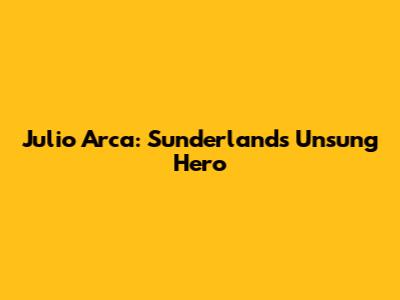 Julio Arca: Sunderland's Unsung Hero
