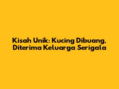 Kisah Unik: Kucing Dibuang, Diterima Keluarga Serigala