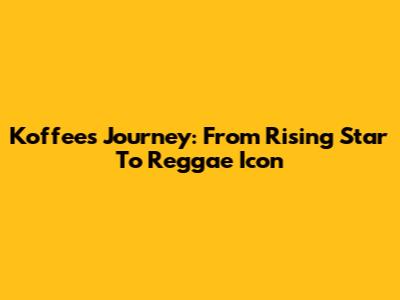 Koffee's Journey: From Rising Star To Reggae Icon