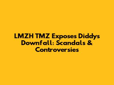 LMZH TMZ Exposes Diddy's Downfall: Scandals & Controversies
