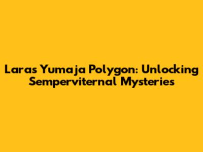 Lara's Yumaja Polygon: Unlocking Semperviternal Mysteries