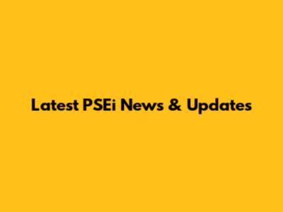 Latest PSEi News & Updates