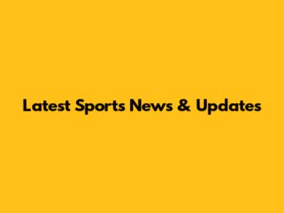 Latest Sports News & Updates