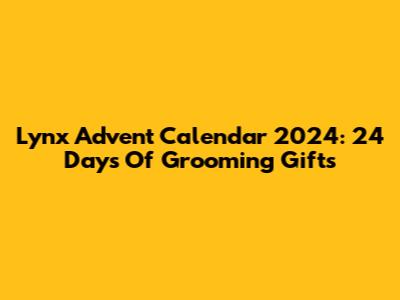 Lynx Advent Calendar 2024: 24 Days Of Grooming Gifts