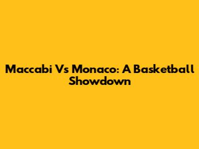 Maccabi Vs Monaco: A Basketball Showdown