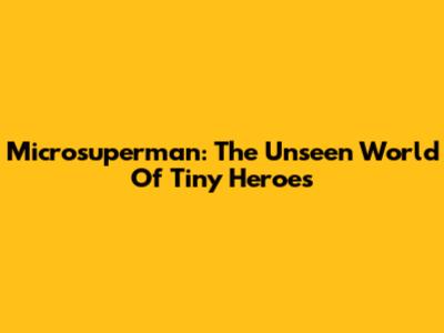 Microsuperman: The Unseen World Of Tiny Heroes