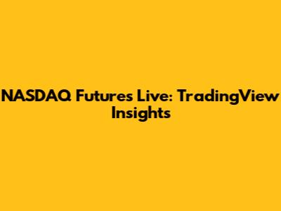 NASDAQ Futures Live: TradingView Insights