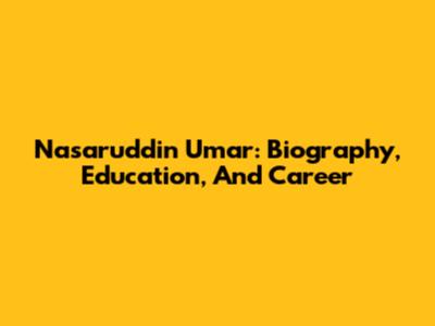 Nasaruddin Umar: Biography, Education, And Career