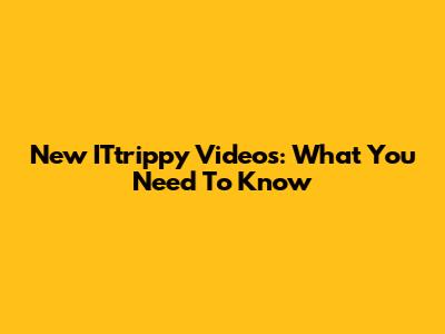 New ITtrippy Videos: What You Need To Know