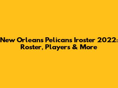 New Orleans Pelicans Iroster 2022: Roster, Players & More