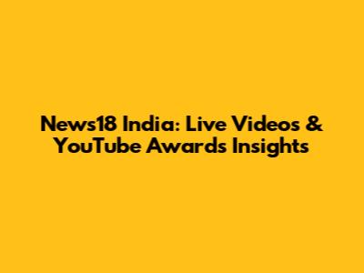 News18 India: Live Videos & YouTube Awards Insights