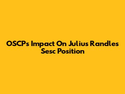 OSCP's Impact On Julius Randle's Sesc Position