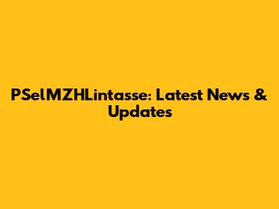 PSelMZHLintasse: Latest News & Updates