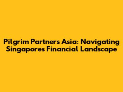 Pilgrim Partners Asia: Navigating Singapore's Financial Landscape