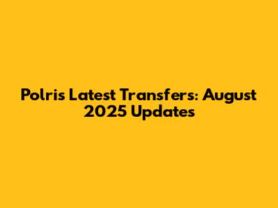 Polri's Latest Transfers: August 2025 Updates