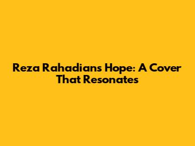 Reza Rahadian's Hope: A Cover That Resonates