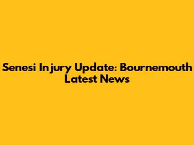 Senesi Injury Update: Bournemouth Latest News