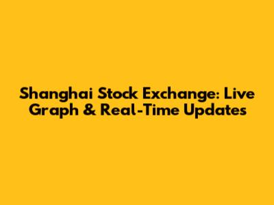 Shanghai Stock Exchange: Live Graph & Real-Time Updates