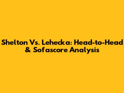 Shelton Vs. Lehecka: Head-to-Head & Sofascore Analysis