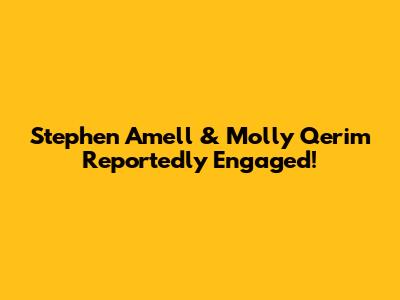 Stephen Amell & Molly Qerim Reportedly Engaged!